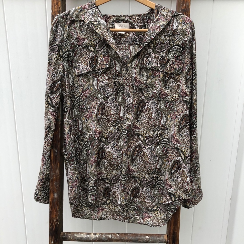 Paisley collared blouse from The Loft